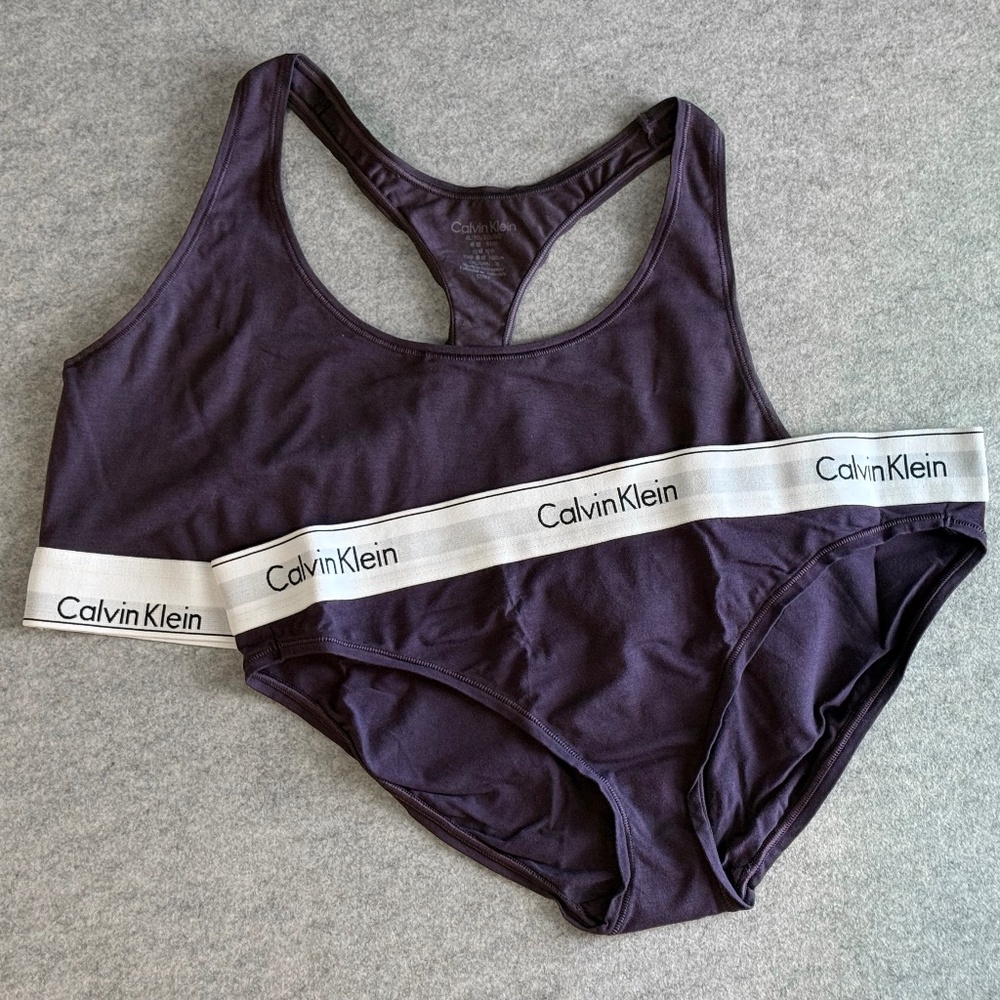 [ SOLD ] Calvin Klein Icon Cotton Modal Unlined Bralette & Bikini NWOT